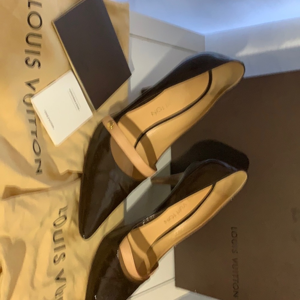 Authentic Louis Vuitton patent leather heels.